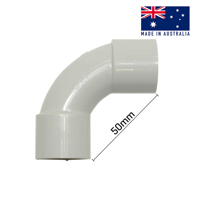 25mm Grey Solid Elbow - 20 Pack Solid Elbow-Grey 25mm PK20