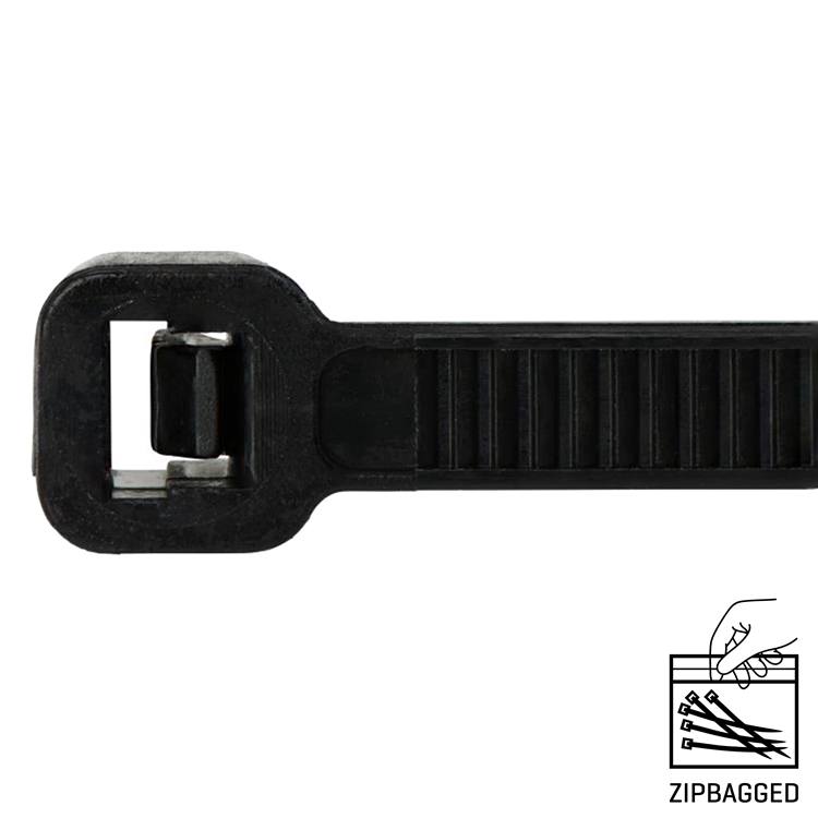 TB3776/100 Black Cable Ties 370 x 7.6mm - 100 Pack