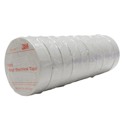 3M White - Insulation Tape 19mm x 20m - 10 Rolls 19mm x 20m Insulation Tape 10 Rolls White