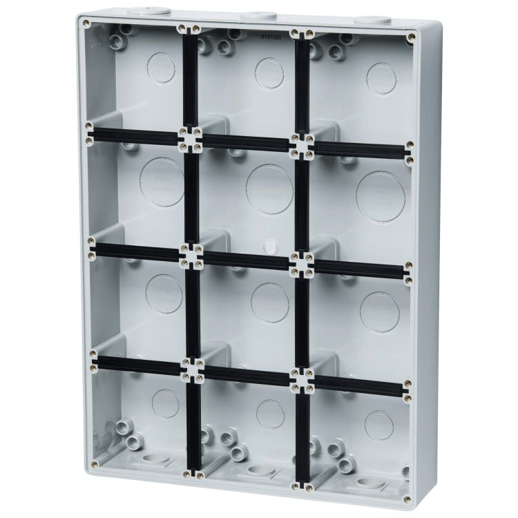 C66E12 Voltex Twelve Gang Mounting Enclosure (Back Box)