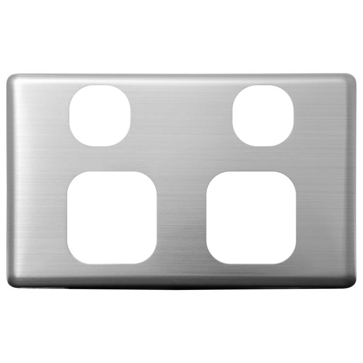 CPP2HPS Voltex Classic Stainless Steel Cover Plate for Horizontal/Vertical Double Power Outlet