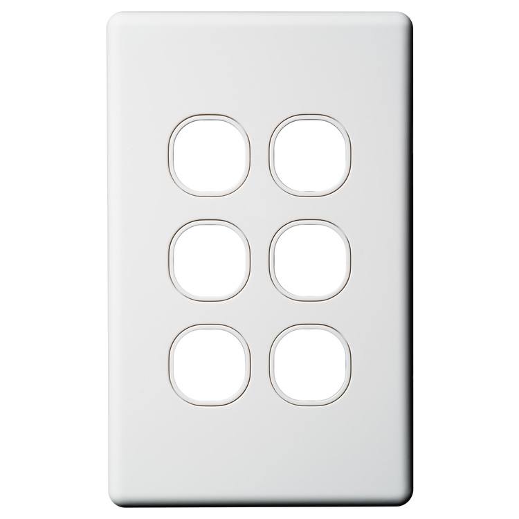 CSW6P Voltex Classic 6 Gang Switch Plate