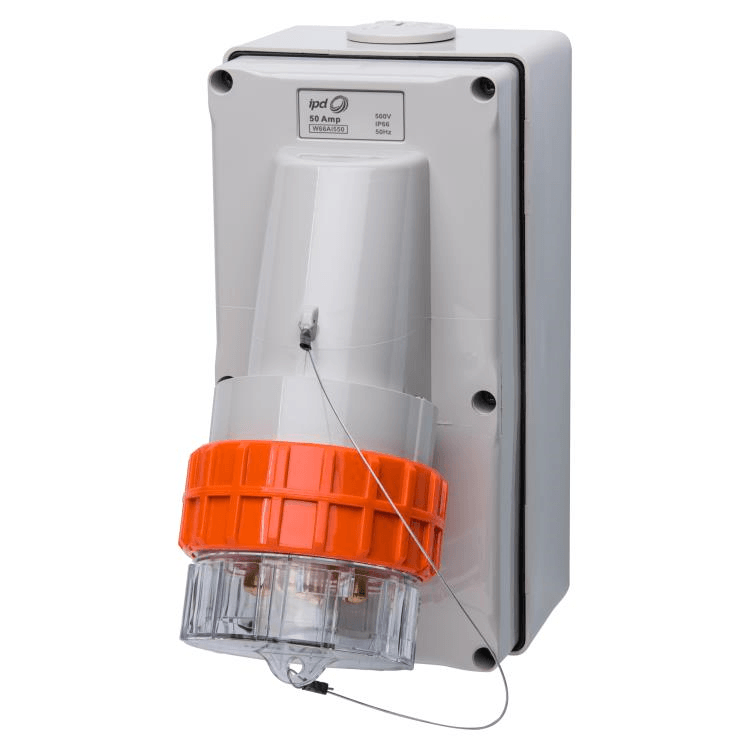 C66AI550 IP66 Appliance Inlet 500V 50A 5 Round Pins