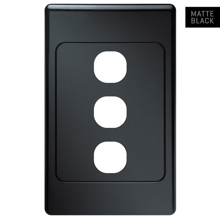 OSW3PB Original Black 3 Gang Switch Plate