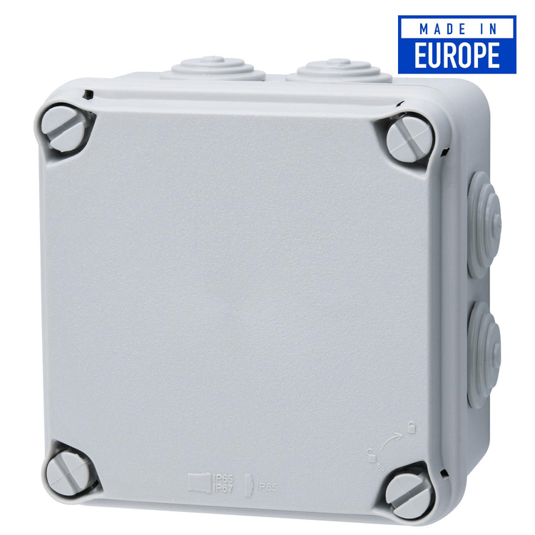 EV111 Voltex IP65 (108 x 108 x 64mm) Junction Box with conical cable-glands
