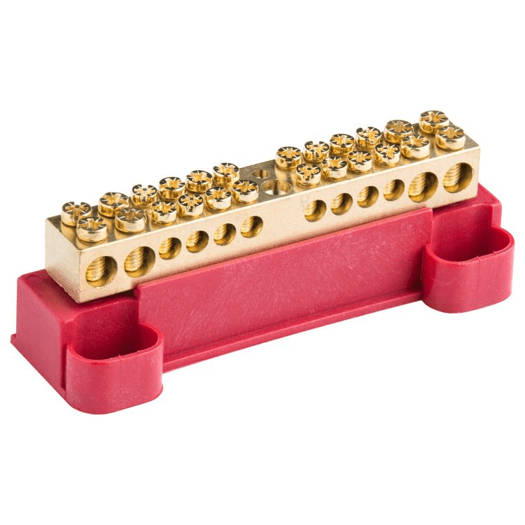 L12R 100A 500V Active Link 12 Hole - Red - Max. Cable 16mm²