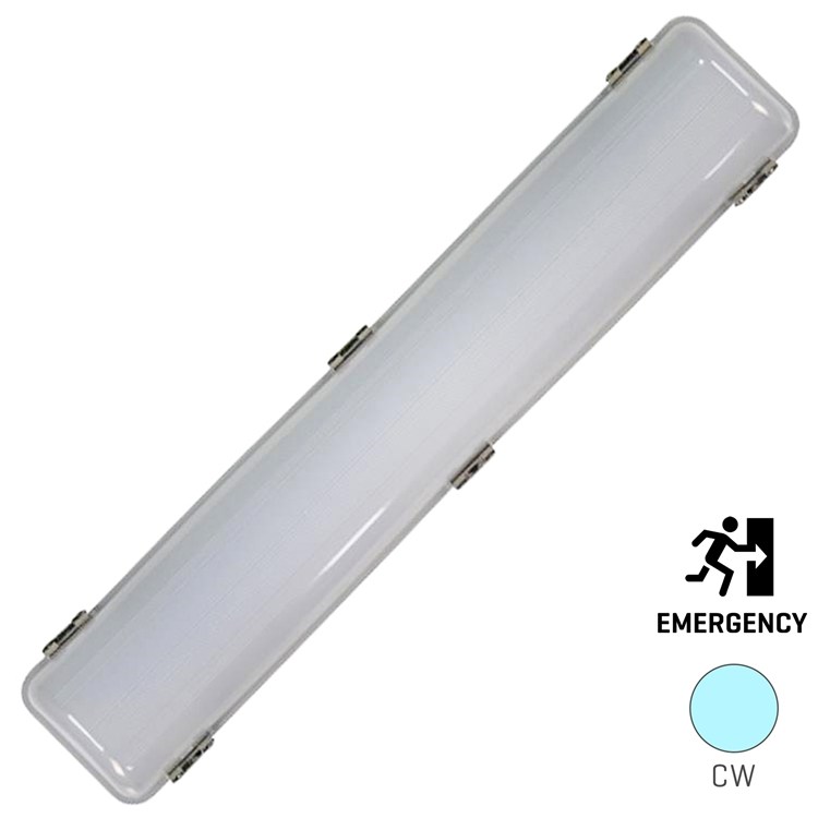 Voltex LED 24W Maintained Weatherproof IP66 Batten - 600mm - 5000K Voltex LED 24W Maintained Weatherproof IP66 Batten - 600mm - 5000K