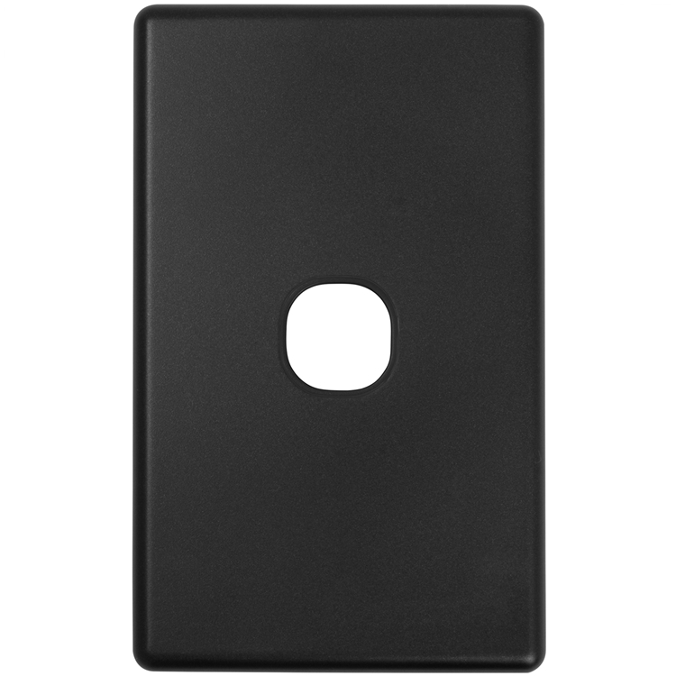 SLSW1PB Shadowline Black 1 Gang Switch Plate