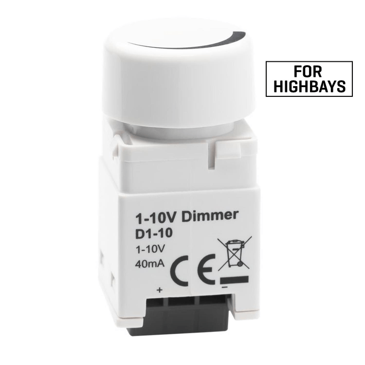 D1-10 Dimmer mechanism for use with LED drivers which include a 1-10Vdc control input.